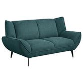 Orleans Furniture - Coaster - Acton Upholstered Flared Arm Loveseat Teal Blue - 511162